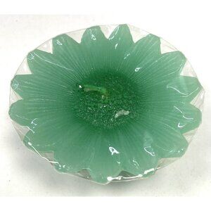 VTG 1997 AVON Gift Collection Mint Green 3.5" FLOATING FLORAL CANDLE NIP NEW